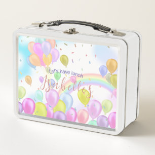 Balloon Pastel Metal Lunch Box