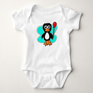 Balloon Penguin Baby Bodysuit