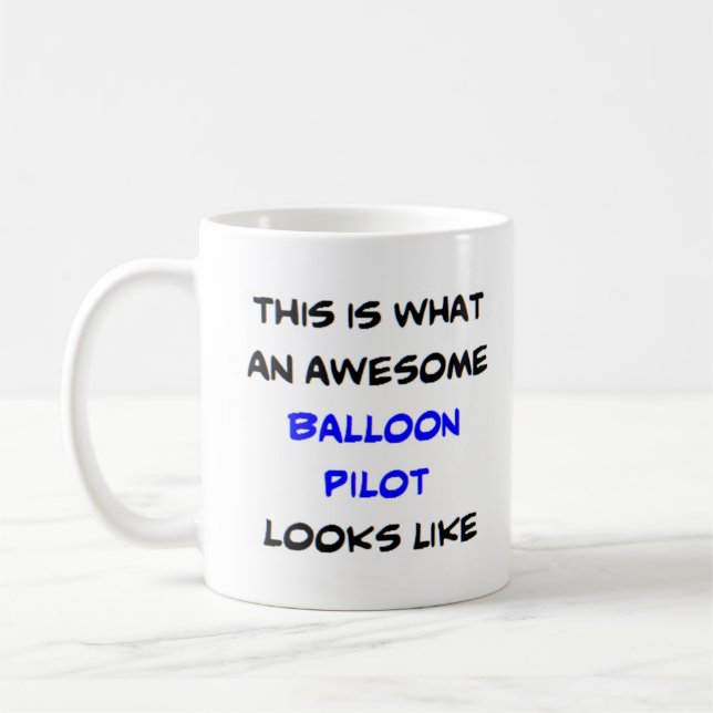 balloon pilot, awesome coffee mug (Left)