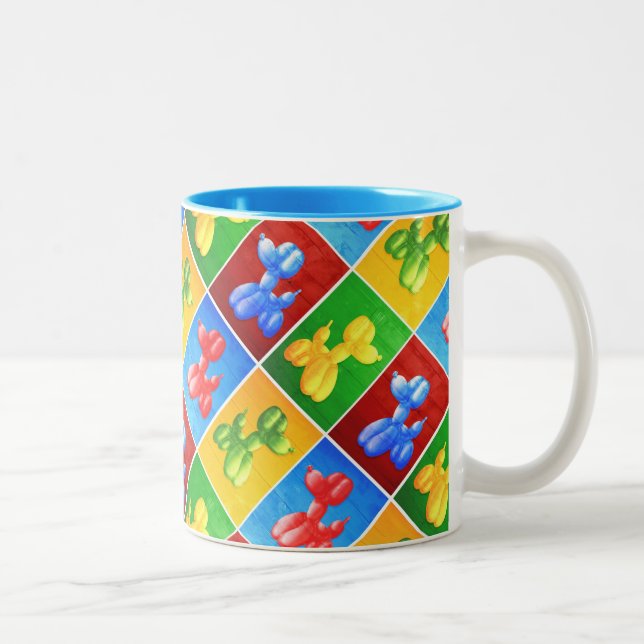 Balloon Poodle Two-Tone Coffee Mug (Right)