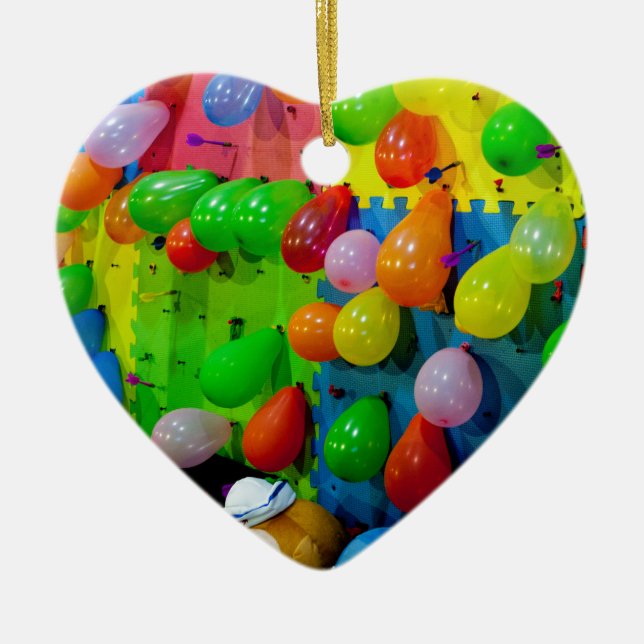 Balloon Pop Ceramic Ornament (Front)