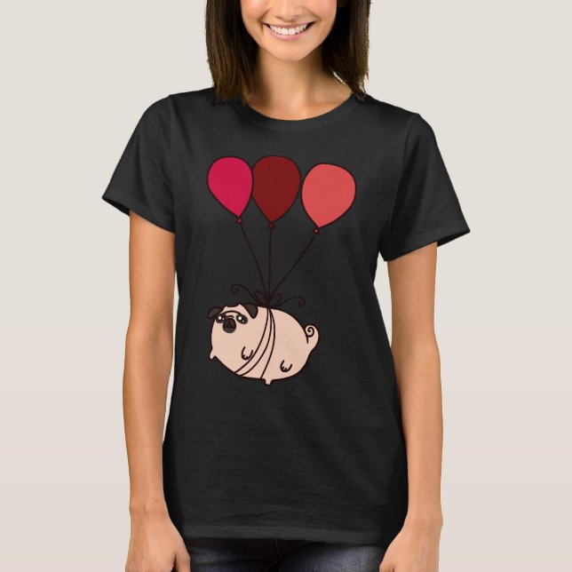Balloon Pug Classic  300 T-Shirt (Front)