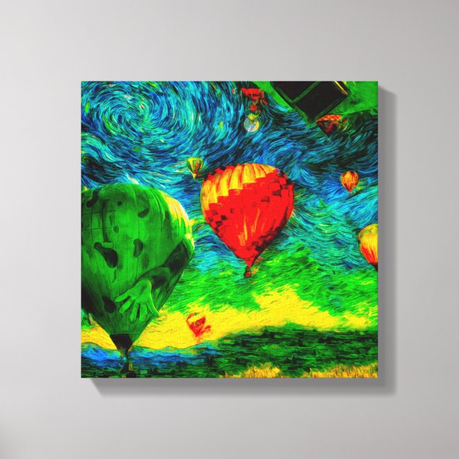 Balloon Race in Spectacular sky  Canvas Print (Front)