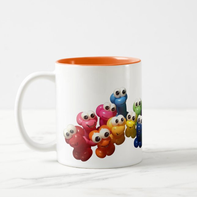 Balloon Scrapples on a Mug (Left)
