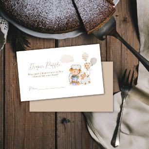 Balloon Sheep Coffee Diaper Raffle Baby shower Enclosure Card
