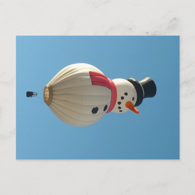 Balloon snow man postcard (Front)