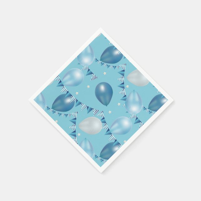 Balloon, Star & Garland Table Decor Napkin (Corner)