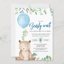 Balloon We Can Bearly Wait Teddy Bear Baby Shower