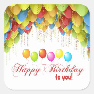 Balloon Wow Stickers Anniversaire