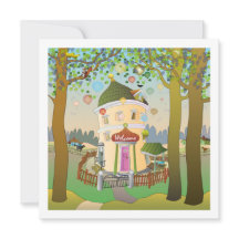 Balloonhouse Birthday Invitation