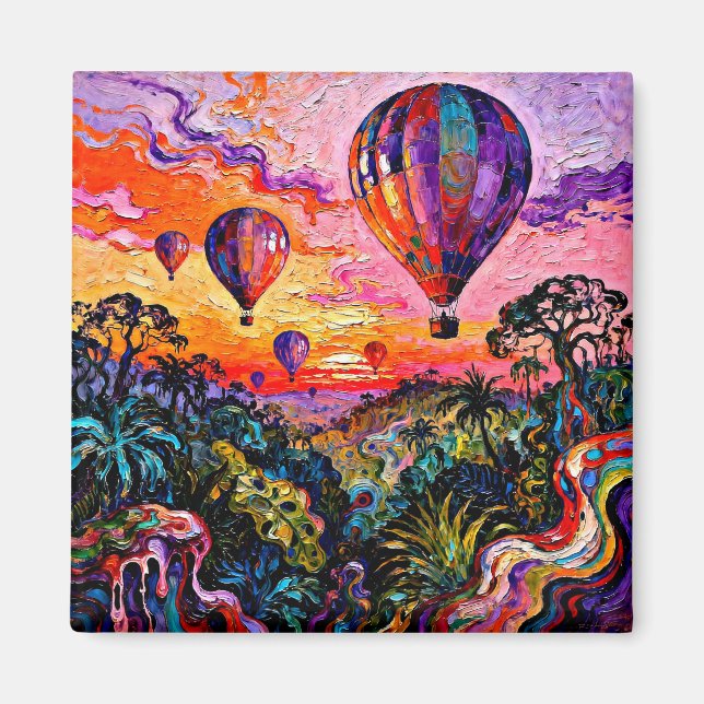 Ballooning at sunrise 1 magnet (Front)