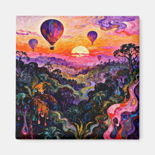 Ballooning at sunrise 2 magnet