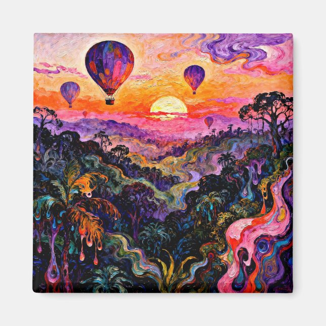 Ballooning at sunrise 2 magnet (Front)