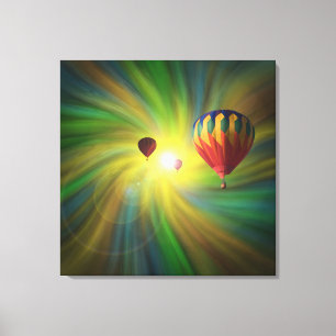Ballooning in Fantasy Vortex Wrapped Canvas