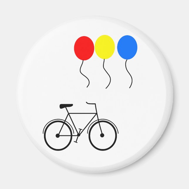 Balloons and Bicycle Magnet (Front)