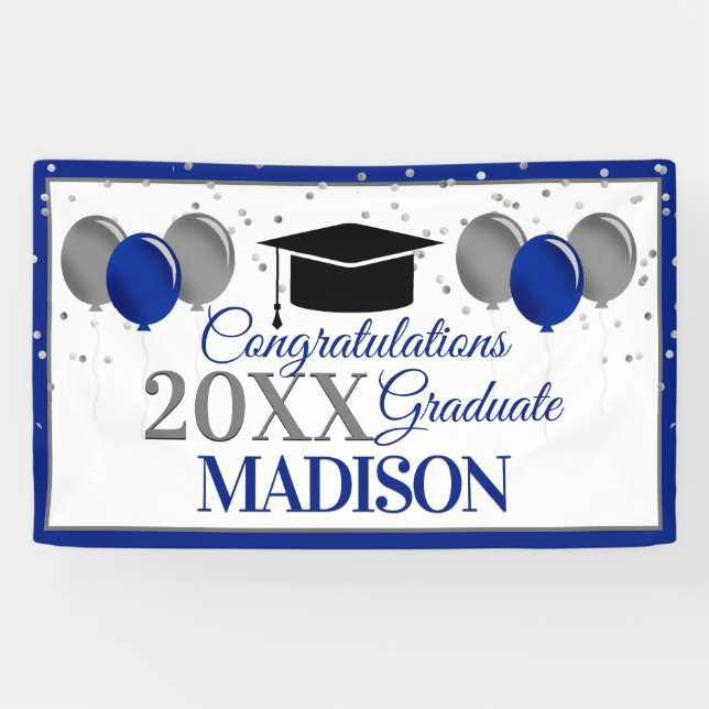 Balloons and Confetti Congratulations Graduate Banner (Horizontal)
