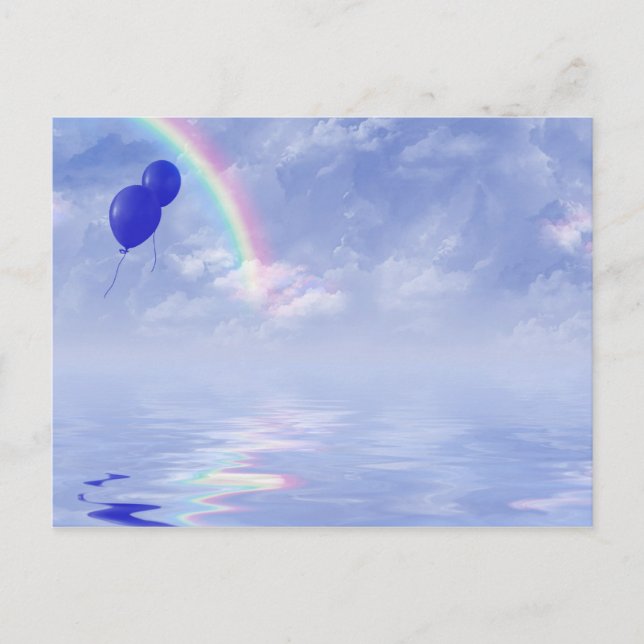 Balloons and Rainbow Postcard (Front)