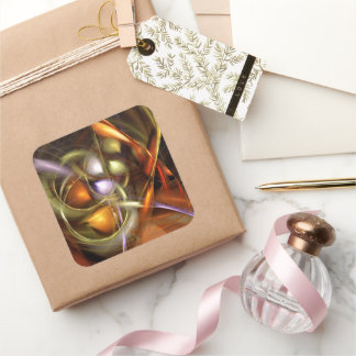 Balloons and Ribbons Abstract Square Sticker