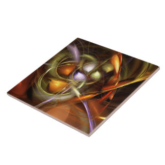 Balloons and Ribbons Abstract Tile