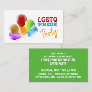 Balloons arc-en-ciel, carte Invitation LGBTQ Pride