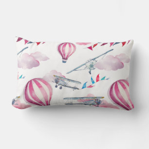 Balloons & Biplanes Lumbar Pillow