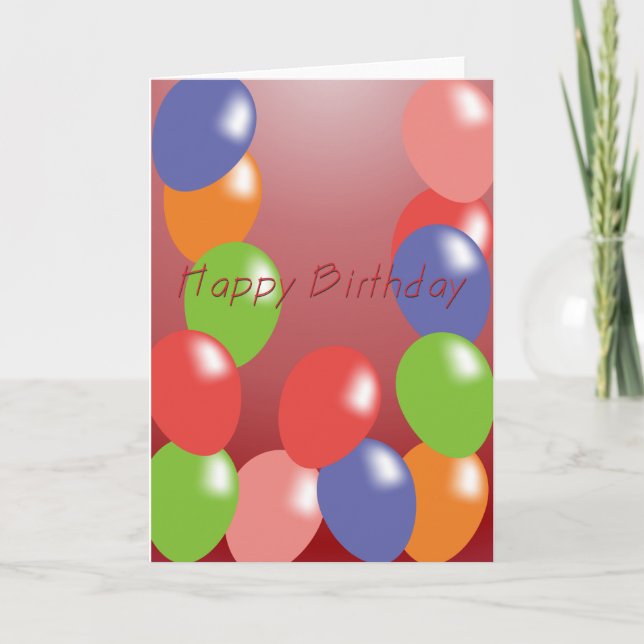 balloons birthday card (Front)