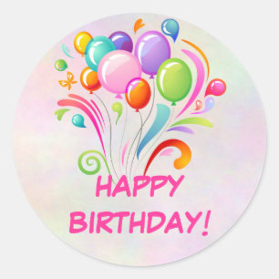Balloons Birthday Stickers