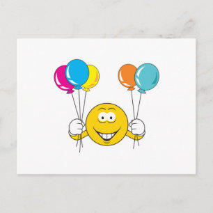 Balloons Celebration Face Postcard