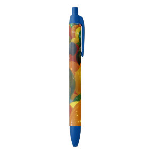 Balloons Colourful Party Design Blue Ink Pen