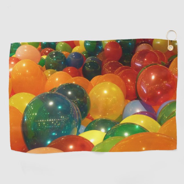 Balloons Colourful Party Design Golf Towel (Horizontal)