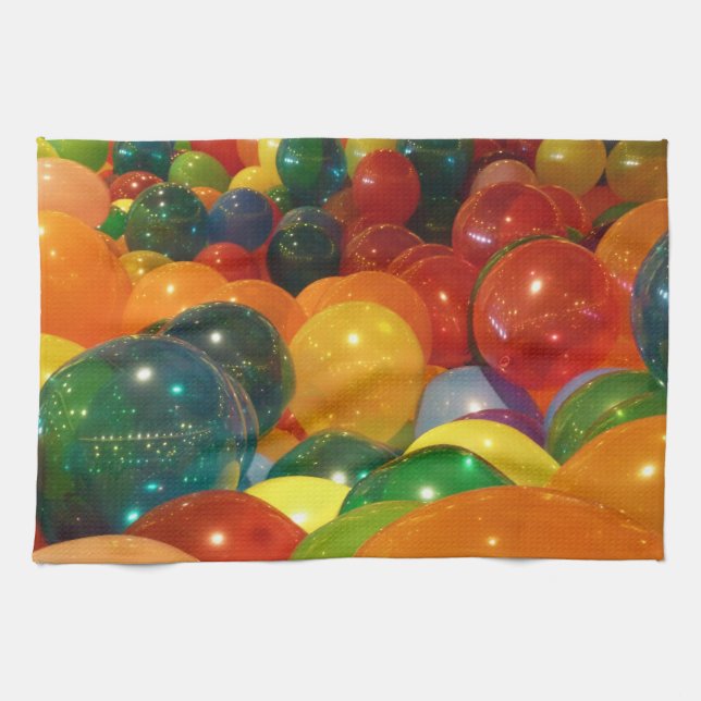 Balloons Colourful Party Design Kitchen Towel (Horizontal)