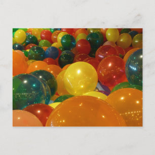 Balloons Colourful Party Design Postcard
