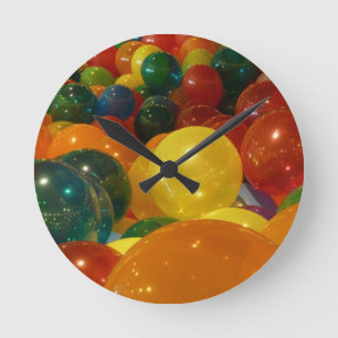 Balloons Colourful Party Design Round Clock