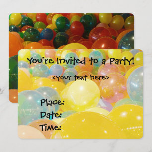 Balloons Colourful Party Invitation