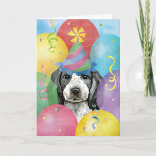 Balloons d'anniversaire Anglais Cocker Carte d'esp