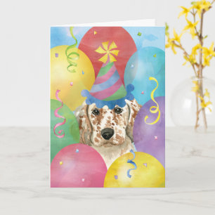 Balloons d'anniversaire Carte de réglage anglaise