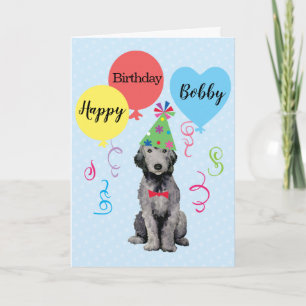 Balloons de fête d'anniversaire Bedlington Carte T