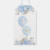 Balloons Floral Boy Baby Shower Thank You Favour Gift Tags (Back)