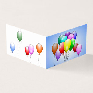 Balloons Folded Birthday Card