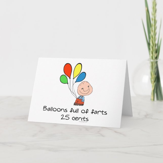 Balloons full of farts card (Front)