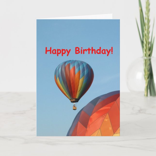 Balloons, Happy Birthday, 2 generic Card (Front)