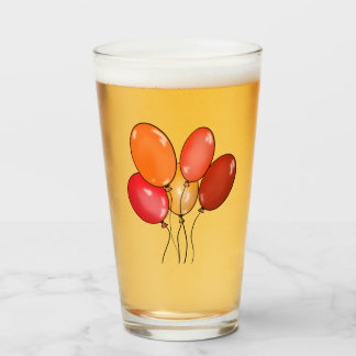 Balloons happy vibes glass
