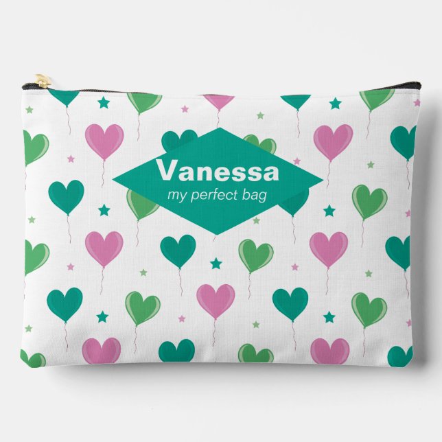 Balloons hearts. accessory pouch (Front)