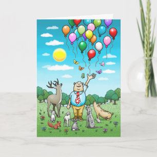 Balloons in the air Birthday Card