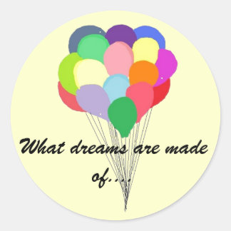 Balloons in the Sky Classic Round Sticker