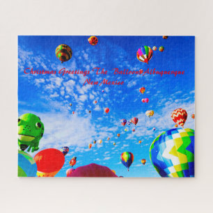 Balloons New Mexico. Christmas Greetings Jigsaw Puzzle