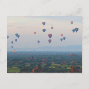 Balloons over Bagan, Myanmar Postcard