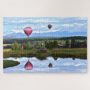 Balloons Over Pagosa Springs Golf Course, Colorado Jigsaw Puzzle