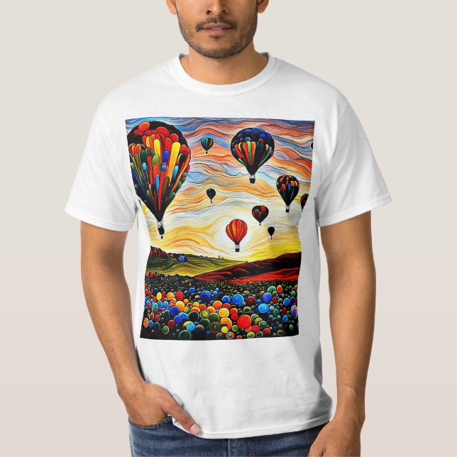 Balloons over the landscape 2 T-Shirt (Front)