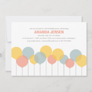 Balloons Party Invitation